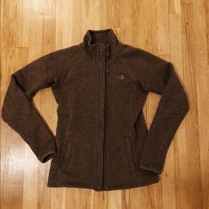 North face Brown Zip Up